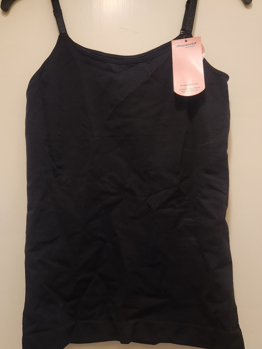 Shapermint Essentials Black Shelf Tank Top, XL